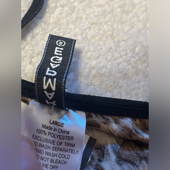 ⭐️VINTAGE 90’s / Y2K⭐️ Rampage Leopard Print Lace Slip Dress - Picture 5 of 7